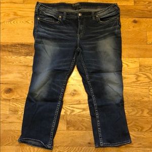 Silver aiko crop Capris jeans 18